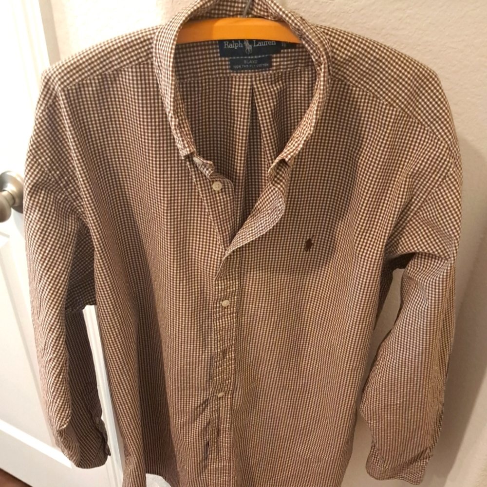 Ralph Lauren Brown Casual Button Down Shirt